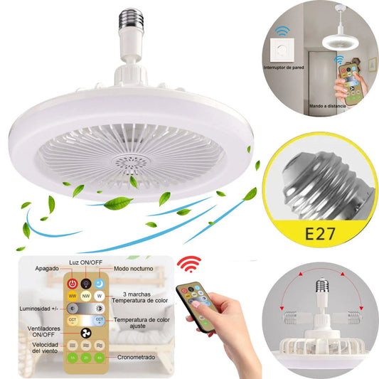 AirGlow™ | Ventilador de TECHO con Luz LED + Control remoto